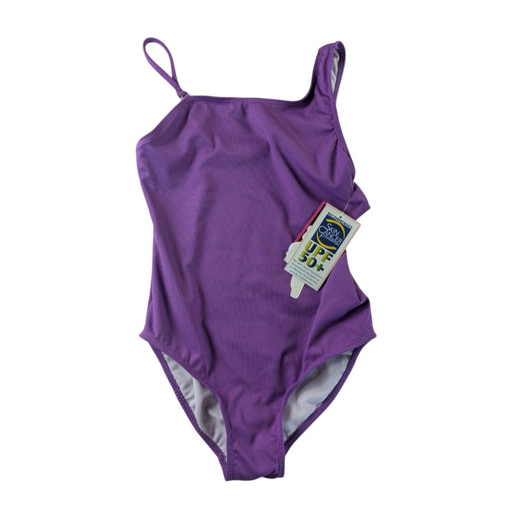 Andy & Evan Girls Kids Size Medium (10) One-Piece Purple Swimsuit NWT